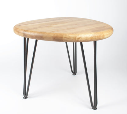 The Pebble Solid Oak Coffee/Sofa Table with Hairpin Legs