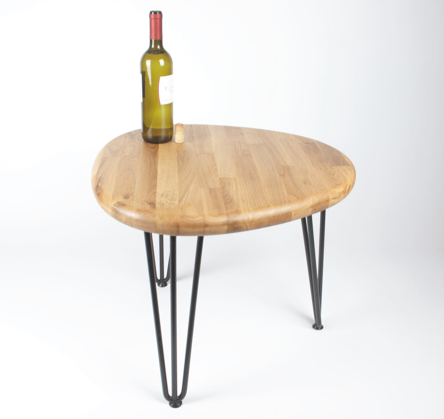 The Pebble Solid Oak Coffee/Sofa Table with Hairpin Legs