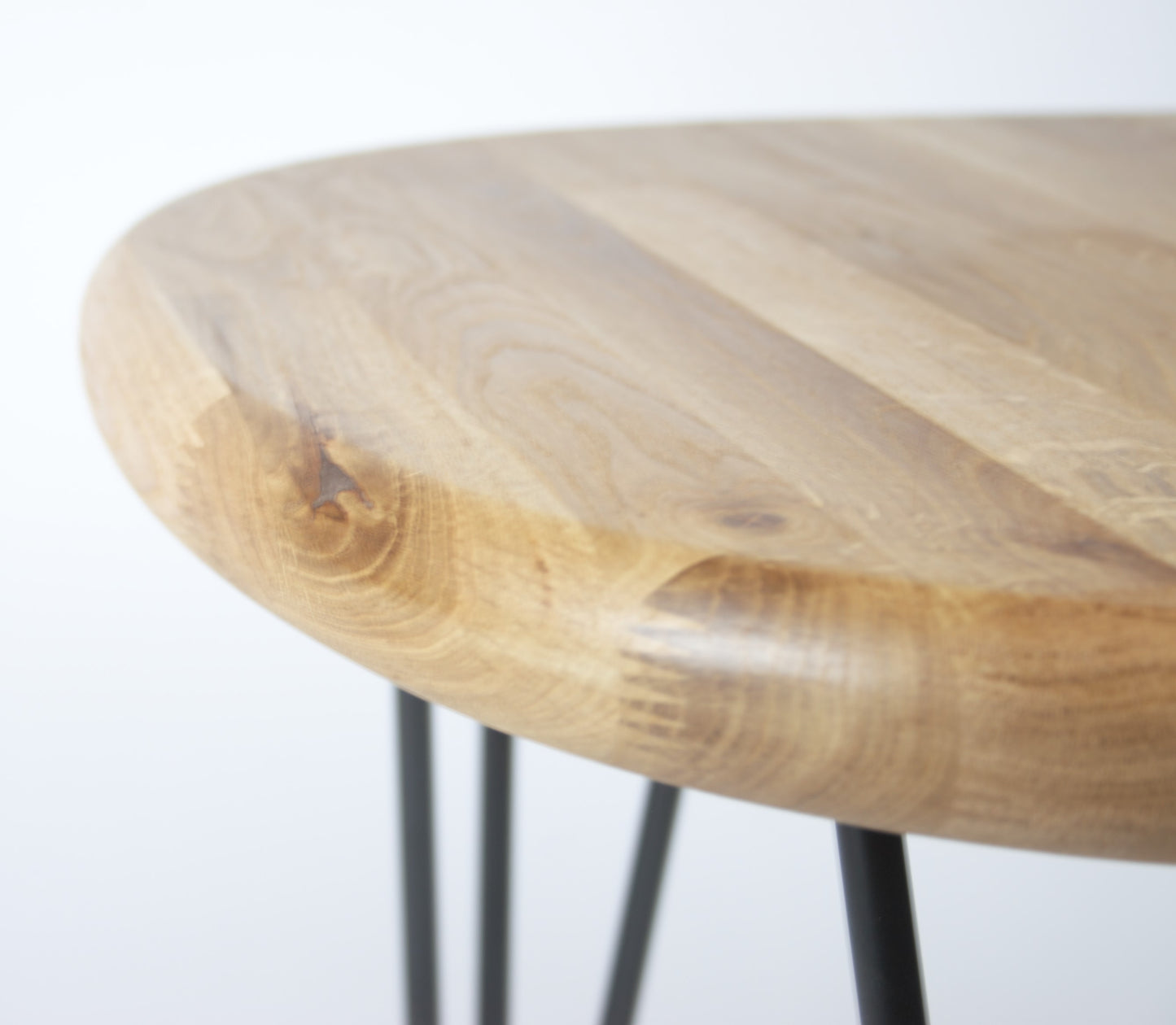 The Pebble Solid Oak Coffee/Sofa Table with Hairpin Legs