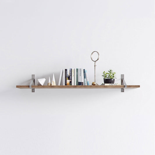 Suspense Shelf Set - 2 Supports with rustic scaffold board style Shelf 150cm