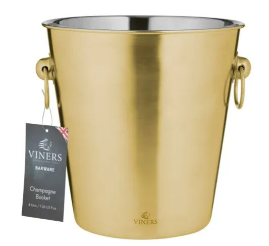 Viners Barware 4l Gold Champagne Bucket